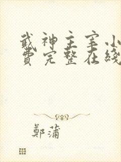 武神主宰小说免费完整在线阅读