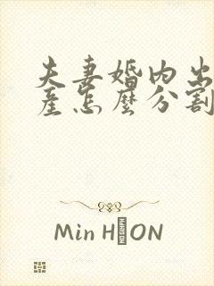 夫妻婚内出轨财产怎么分割