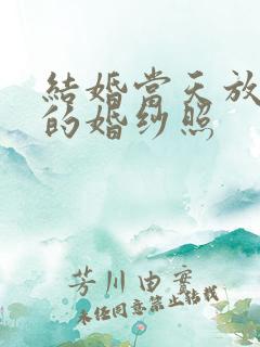 结婚当天放门口的婚纱照