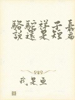 骆驼祥子长篇小说还是短篇小说