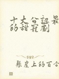 十大公认最好看的甜宠剧