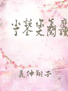 小说你怎么不笑了全文阅读