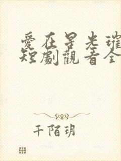 爱在星光璀璨时短剧观看全集