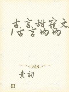 古言甜宠文1v1古言肉肉