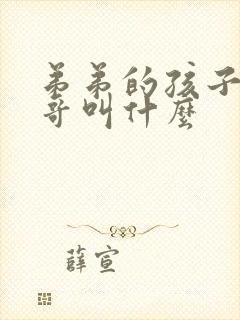 弟弟的孩子管哥哥叫什么