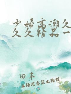 少妇高潮久久久久久精品一