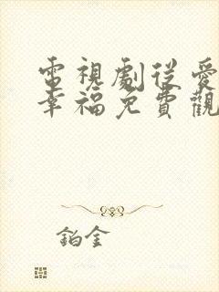 电视剧从爱情到幸福免费观看全集