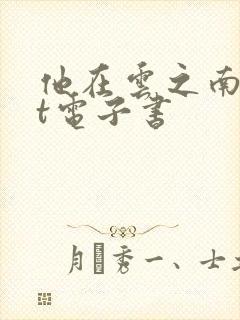 他在云之南txt电子书