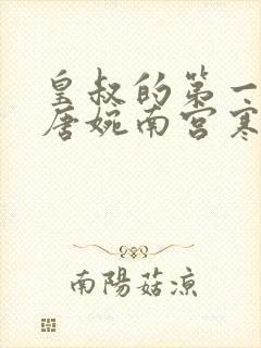 皇叔的第一宠妃唐婉南宫寒