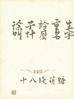 徐子衿重生小说叫什么名字