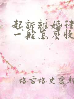 起诉离婚律师费一般怎么收费