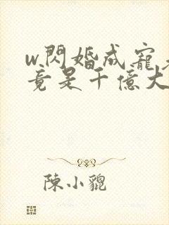 w闪婚成宠老公竟是千亿大佬