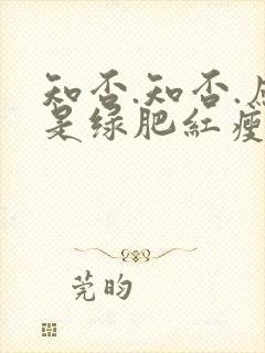 知否.知否.应是绿肥红瘦原著