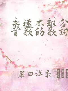 永远不离分是哪首歌的歌词