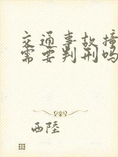 交通事故撞死人需要判刑吗