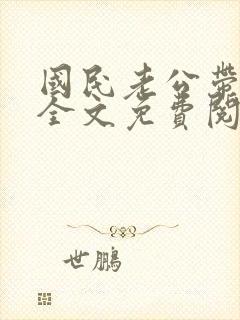 国民老公带回家全文免费阅读小说