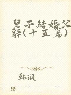 儿子结婚父亲致辞(十五篇)