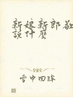 新娘新郎敬酒时说什么