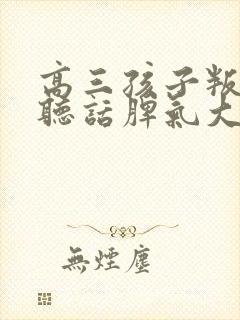 高三孩子叛逆不听话脾气大怎么办