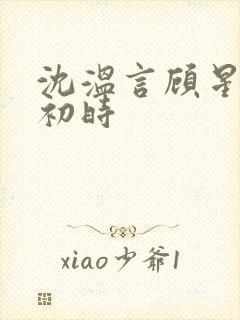 沈温言顾星瑶季初时