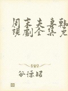 周末夫妻韩剧电视剧全集免费观看