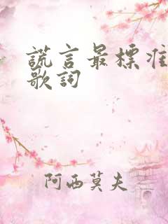 谎言最标准谐音歌词