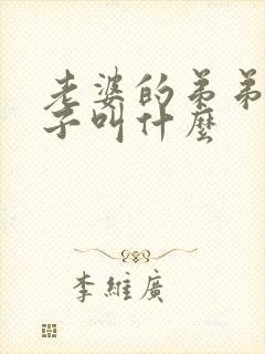 老婆的弟弟的儿子叫什么