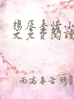 杨辰秦惜小说全文免费阅读无弹窗