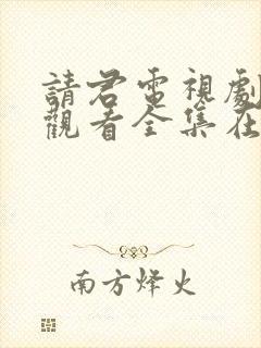 请君电视剧免费观看全集在线播放