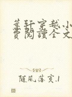 叶轩穿越小说免费阅读全文