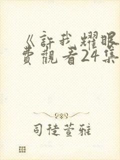 《许我耀眼》免费观看24集电视剧