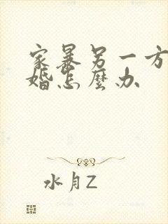 家暴另一方不离婚怎么办