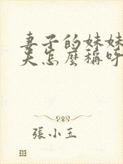 妻子的妹妹的丈夫怎么称呼