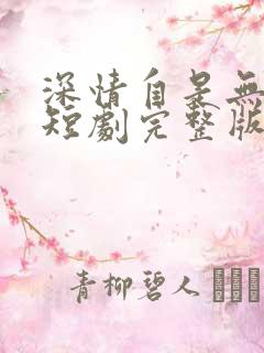 深情自是无情负短剧完整版