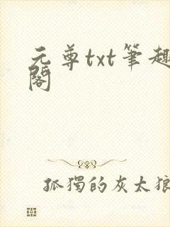 元尊txt笔趣阁
