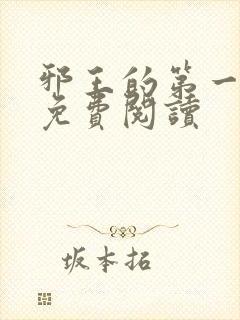 邪王的第一宠妃免费阅读