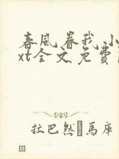 春风眷我小说txt全文免费阅读