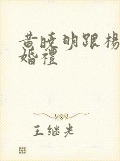 黄晓明跟杨颖的婚礼