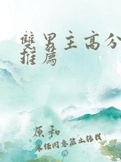 双男主高分小说推荐