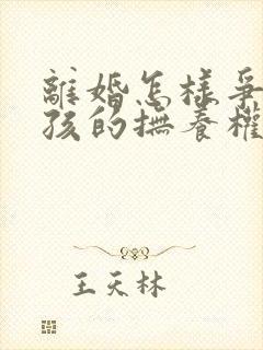 离婚怎样争取小孩的抚养权