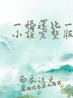 一婚还比一婚高小说完整版全文阅读