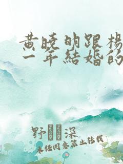 黄晓明跟杨颖哪一年结婚的