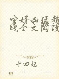 官婿凶猛赵阳在线全文阅读