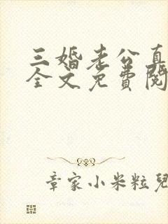 三婚老公真威武全文免费阅读