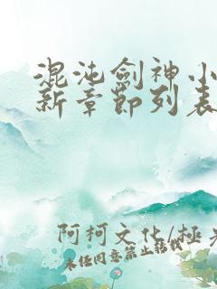 混沌剑神小说最新章节列表