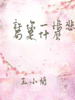 许你一场悲欢结局是什么