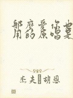 那么爱你也没有用的原唱是谁