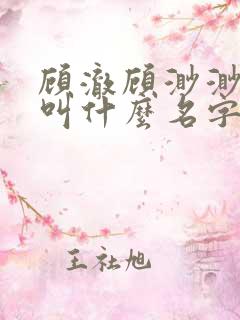 顾澈顾渺渺小说叫什么名字