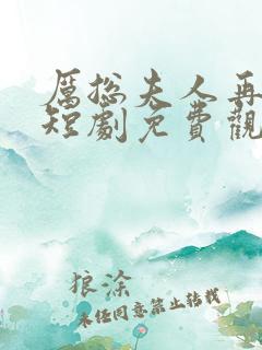 厉总夫人再婚了短剧免费观看全集高清