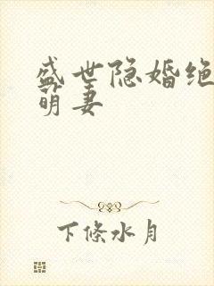 盛世隐婚绝宠小萌妻